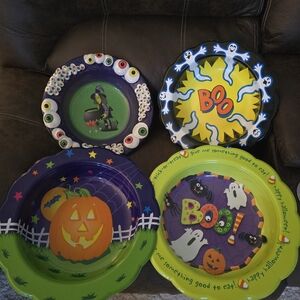 Vintage Halloween Candy Bowls - Multicolor